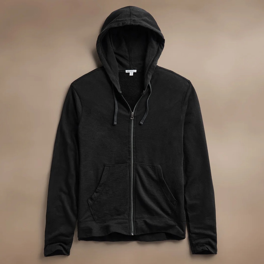 James Perse Black Zip-Up Hoodie